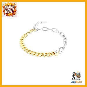 Signature Mixed Chain Bracelet Adjustable Lobster Claw Closure Elegant Minimal